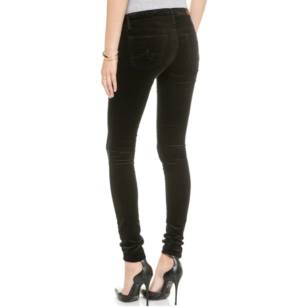 AG Adriano Goldschmied the stilt black velour pants size 29